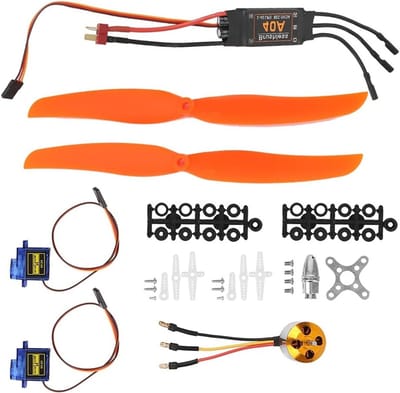 Borstelloze Motor 1000KV met 40A ESC en SG90 9G Servo voor RC-vliegtuigen - Complete Set voor Optimale Prestaties en Betrouwbaarheid