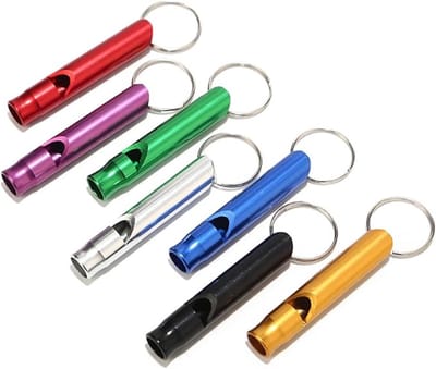 Noodfluitjes met Sleutelhanger - Set van 12 Stuks - Survivalfluitjes - Mix van Kleuren