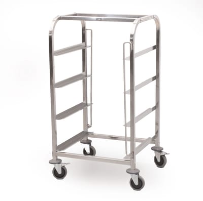 Professionele Horeca Regaalwagen - 4 x 50 x 50 cm - RVS / INOX - Serveerwagen - RVS / INOX trolley - 56x56x96.5 cm (DxBxH) - 11 kg - 1388