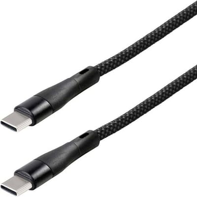 Maxtrack C532-2L USB-kabel USB 2.0 USB-C stekker 2 m Zwart Spiraalkabel, Vergulde steekcontacten