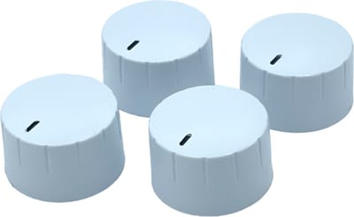 Fixem® Universele Gasfornuis kookplaat Oven knoppen - Wit - 6mm - 4 stuks