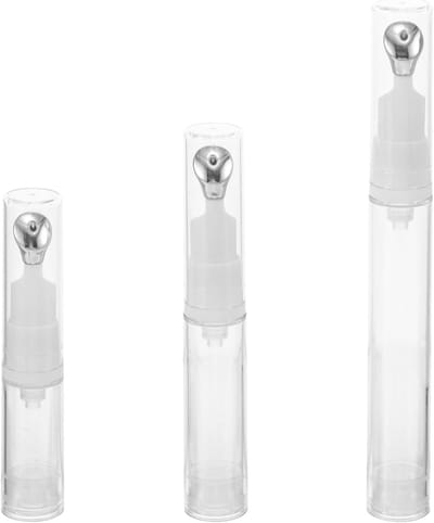 3-delige Set Airless Pump Containers voor Oogcrème, Foundation en Make-up - Glazen Dispenser met Zinklegering voor Reizen en Opslag