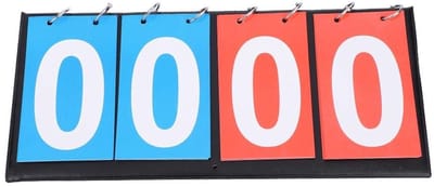 Allecto - Sportscorebord - Draagbaar Flip-Scorebord - Geschikt voor Competities - 4 Cijferige Scoreteller - Ideaal voor Tafeltennis en Basketbal