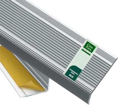 L-vormig Aluminium Trapprofiel - Zelfklevend, 30 mm Breed, Geanodiseerd Zilver, 100 cm