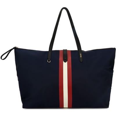 Bally Klassiek Rood en Wit Gestreept Business Casual Grote Capaciteit Tote Bag Heren Tote Bags Diepblauw 6223251 Basic Set (Bag+Dust Bag) brown