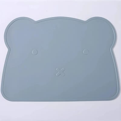 Kinderen Beren Placemat Siliconen Geïsoleerde Placemat Creatieve Onderzetter Lekvrije Placemat Tafelmat Westerse Stijl Placemat L marineblauwe kleur