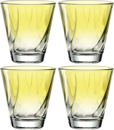 Leonardo TWIST Drinkglas 215ml geel - set/4