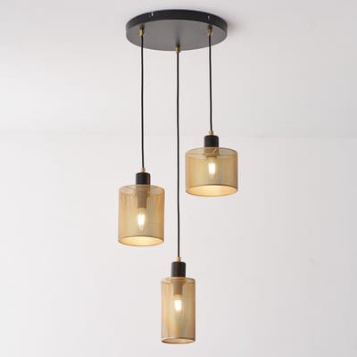 LumenXL Hanglamp Avery - zwart - goud