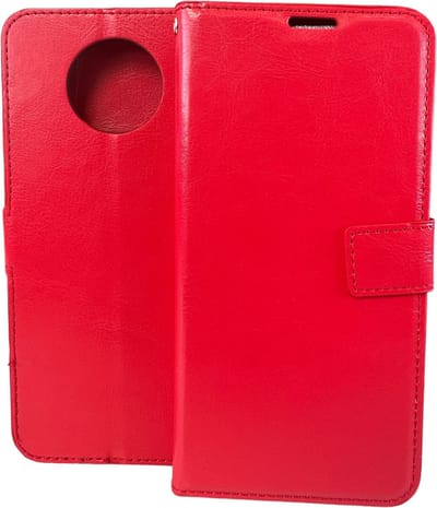 Portemonnee Book Case Hoesje Geschikt voor: Xiaomi Redmi Note 9T (5G) - Rood