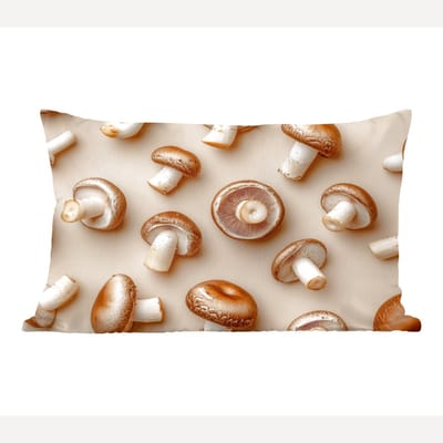 Sierkussens - Kussentjes Woonkamer - 60x40 cm - Kastanje Champignons - Beige