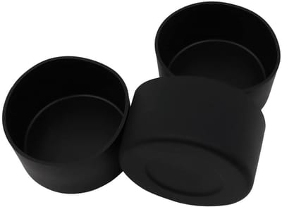 Store_8 - Siliconen hoes voor glazen spuitfles - Waterfles beschermer - Zwart - Wasbaar - Herbruikbaar - Geschikt voor 12 tot 24 oz flessen