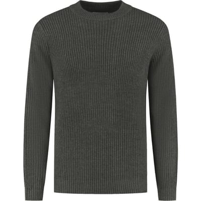 Dstrezzed Crew Ribknit Truien & Vesten Heren - Sweater - Hoodie - Vest- Donkergroen - Maat XL