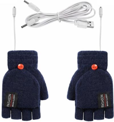 Verwarmde Handschoenen - Elektrische Handschoenen Heren - Handschoenen Winter - Handschoenen Met Verwarming - Verwarmde Wanten - Voor Dames En Heren - One Size - USB Oplaadbaar - Donkerblauw