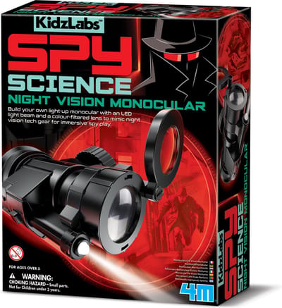 4M Wetenschap En Spel - Monoculaire Nachtkijker - Bouwpakket - KidzLabs - Spy Science - 5 Jaar