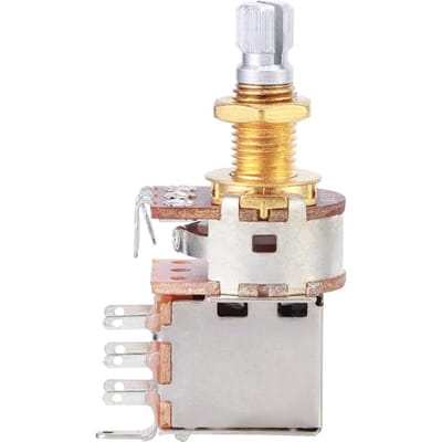 Gitaar Control Pot Toon Potentiometer Elektrische Gitaar Bas Push Pull 18mm Aslengte a500k