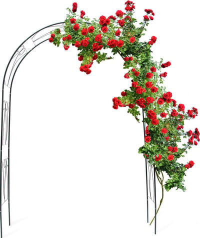rozenboog - metaal - 233 x 153 x 39 cm -- donkergroen