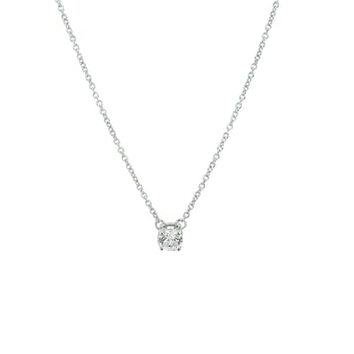 Slanke Zirkonia Hanger met Zilveren Anker Collier