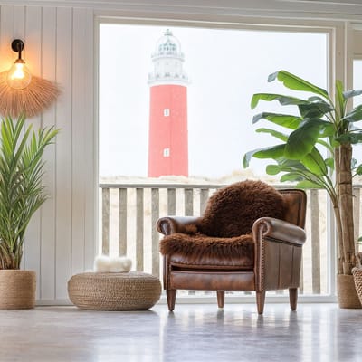 Skéépe – Texelse schapenvacht bruin – Large 110x65 cm – echt & natuurlijk – stoel, bank of vloerkleed