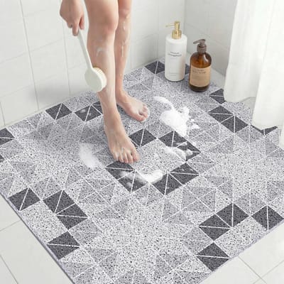 Dailygoods- Douchemat Antislip 80 x 80 cm - PVC - Vierkant - Sneldrogend - Geurneutraal - Met Drainage - Badmat