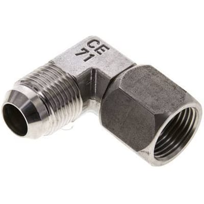 90Graden JIC Hoekfitting UNF 7/8''-14 Manlijk X Vrouwelijk RVS 210Bar (2950.5Psi)