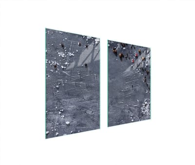 TMK ArtDeko Serië - Glazen Beschermplaat - 65x52 cm - Kleurrijk - Gehard Glas