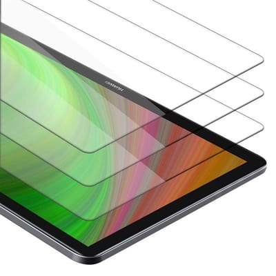 Cadorabo 3x Screenprotector geschikt voor Huawei MediaPad M5 / M5 PRO (10.8 Zoll) in KRISTALHELDER - Getemperd Pantser Film (Tempered) Display beschermend glas in 9H hardheid met 3D Touch