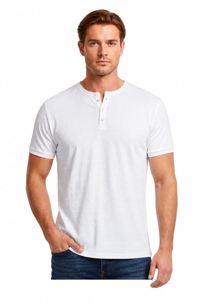 Heren Shirt Wit - Linnen look - T-shirt - Mannen - Dun