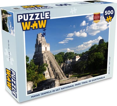 Puzzel Mayan tempels in het Nationaal Park Tikal in Guatemala - Legpuzzel - Puzzel 500 stukjes