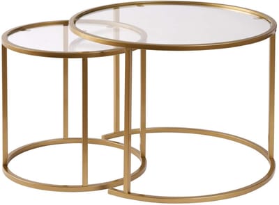 Asir - Salontafelset - Goud, transparant - GEHARD GLAS - 42 x 42 x 39 cm