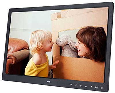 Digitale fotolijst 15 inch HD met muziek- en videospeler, kalender en wekker