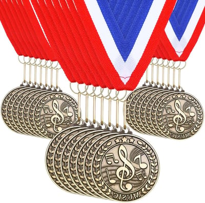 Award Medailles - Gouden Trofee Prijzen - Toernooi Wedstrijd - 30 Stuks Pakket - 2 Inch Diameter - Goud Lint