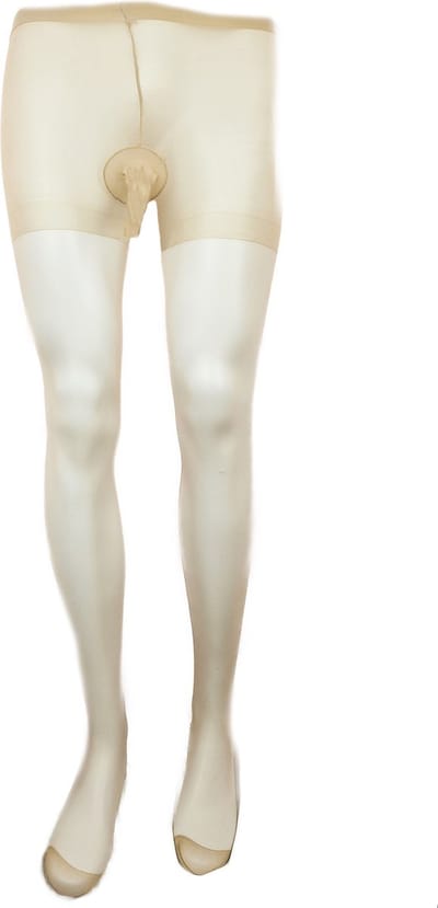BamBella® - Erotische Panty man licht bruin - Mannenpanty - kant fetish kleding heren lingerie ondergoed stocking
