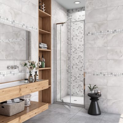 Douchedeur pendeldeur 80x185cm niche 5mm gehard glass glanzend chroom aluminium profiel