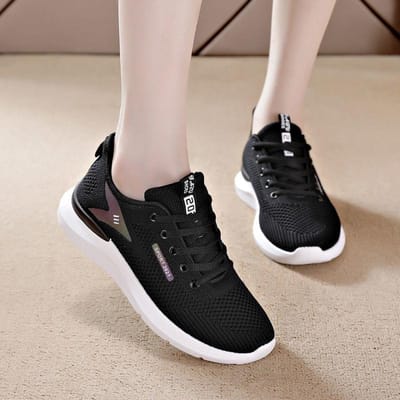 Dames Sportschoenen Lente Nieuw Vliegend Geweven Ademende Sportschoenen Trend Mode Hardloopschoenen 40