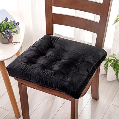 Stoelkussens Set - Buitenmeubels Kussens - Comfortabel Zitten - Extra Dikke Vulling - 50 x 50 cm - Zwart