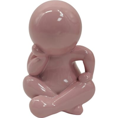 Present Time - Beeld Amigo Sitting Medium - Roze - 11,3x10,2x16,3 cm