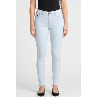 Lois 6491 Megalia Shot Chambray Blue Size: W28L34 | Skinny Pants Outlet | Dames | Blauw