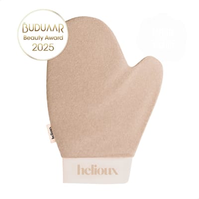 Helioux® Zelfbruiner Applicatie Handschoen - Velvet Self Tanning Mitt - Self Tan Glove - Lichaam en Gezicht