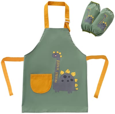 Dailygoods- Kinderschort met mouwen - Verstelbare schouderbanden - Zakken - Lichtgewicht - Duurzaam - Voor jongens/meisjes - Schort