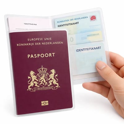 Paspoorthoes I Paspoort Houder I Paspoort Cover I Paspoort Omslag I Paspoort Etui I Incl. Creditcardhouder I Transparant