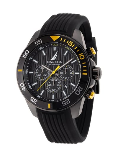 Nautica Nautica One Kwarts Analoog Horloge Zwart Kast: 100 % Roestvrij Staal | Band: 100 % Siliconen 48 NAPNOS302, NAPNOS305