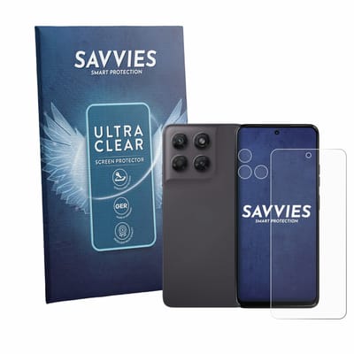 Savvies - Screenprotector voor Motorola Moto G47 (Voor+Camera) - Folie Beschermfolie transparant 18 Stuks