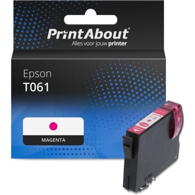 PrintAbout huismerk Inktcartridge T061 (C13T061340) Magenta Geschikt voor Epson