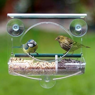VIN® Vogelvoederhuisje raam - Vogelhuisjes - Doorzichtig met Zuignap - Vogels spotten - Vogel Voeder Huisje voor aan het Raam - Transparant