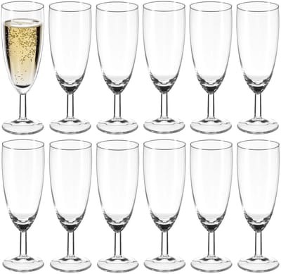 Secret de Gourmet Champagneglazen Conical - 12x stuks - prosecco/cava glazen - 150 ml