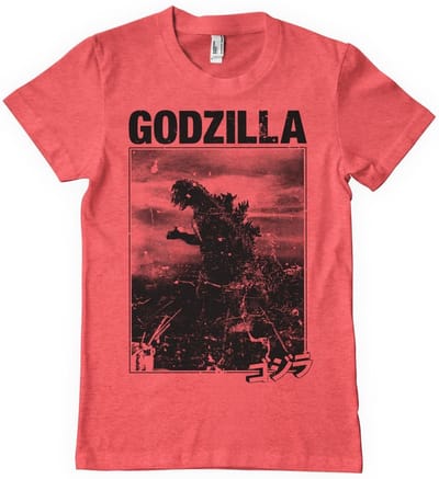 Godzilla Vintage T-shirt rood/gemêleerd