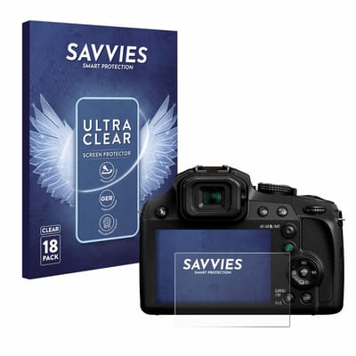 Savvies - Screenprotector voor Panasonic Lumix DC-FZ82 / FZ82D - Folie Beschermfolie transparant 18 Stuks