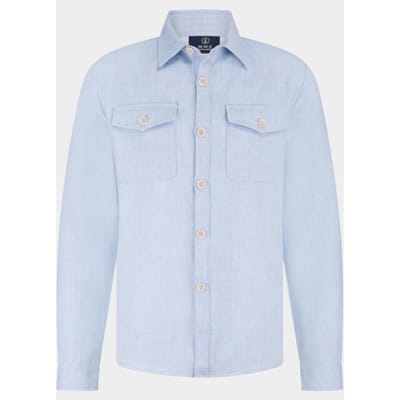 Bos Bright Blue Scotland blue overshirt duncan shirtjacket spe26114du03sb/4003