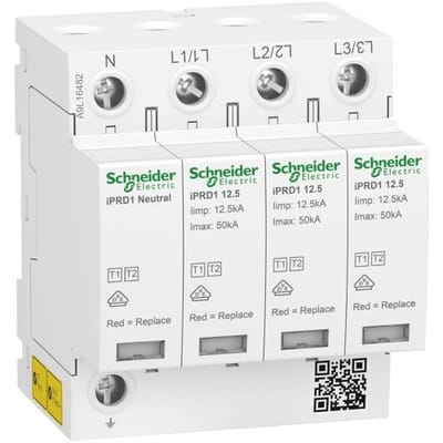 Schneider Electric Acti 9 Serie - Ogranicznik Przepięć - T1+T2 B+C - 3P+N - 4 Modulen