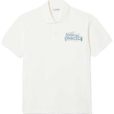 Lacoste Heren L.12.12 Organic Katoenen Poloshirt met Korte Mouwen (Crème)